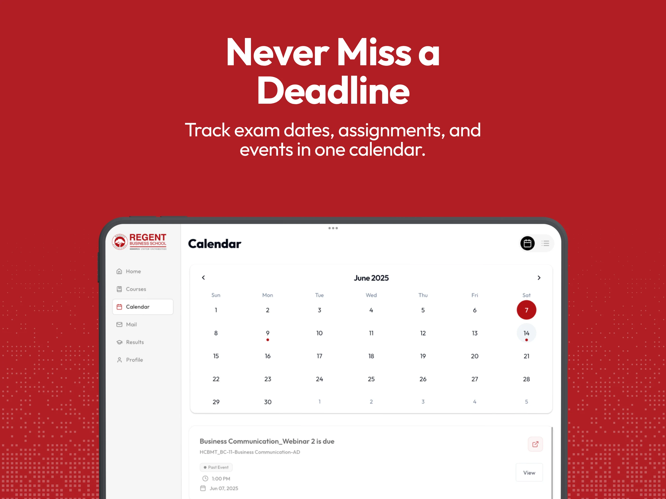 myRegent screenshot